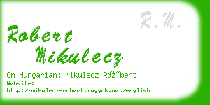 robert mikulecz business card